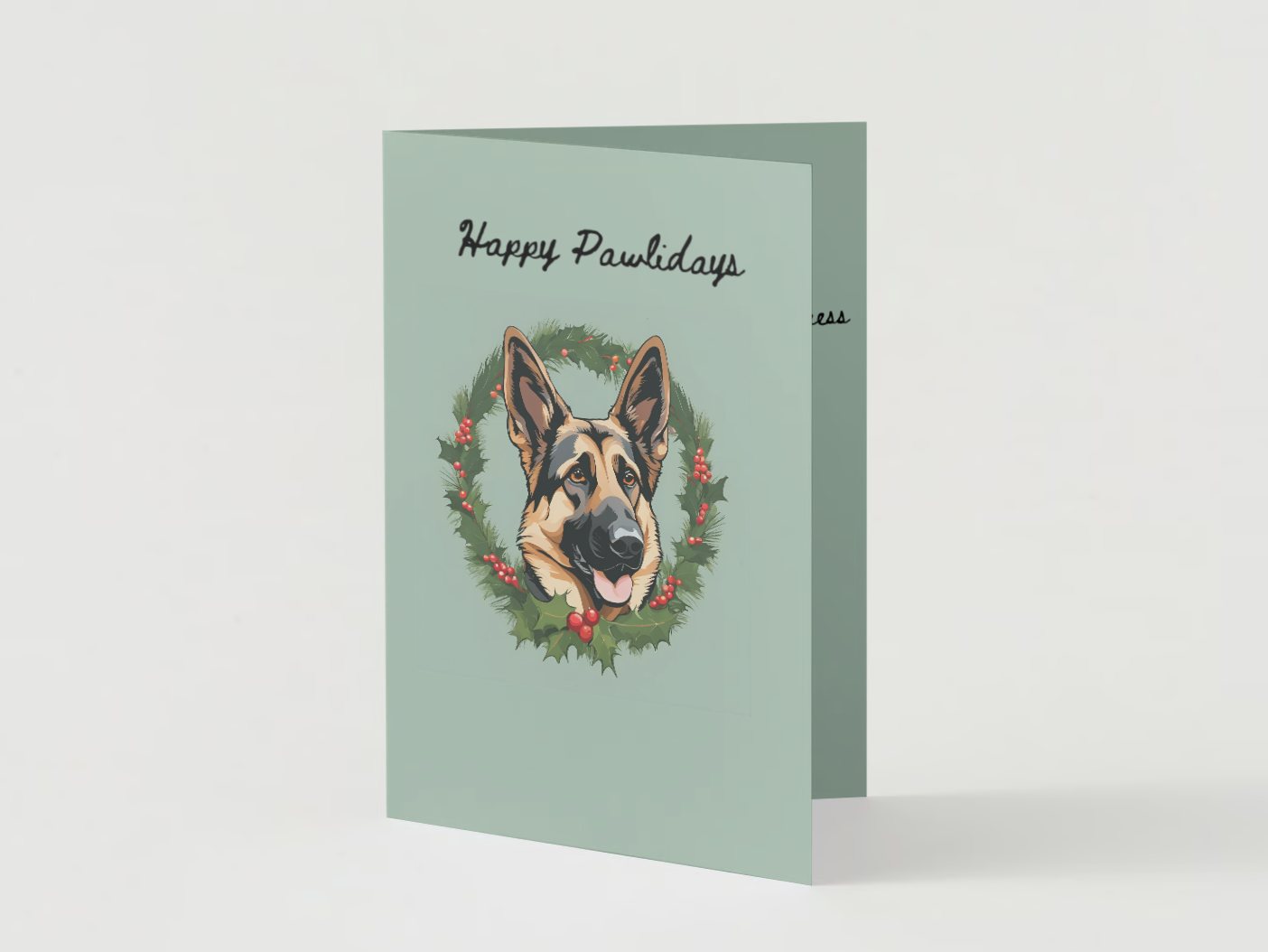 Happy Pawlidays (German Shepherd)